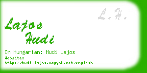 lajos hudi business card